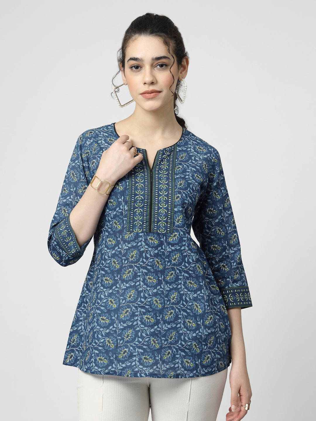 Cotton ethnic ptinted Top