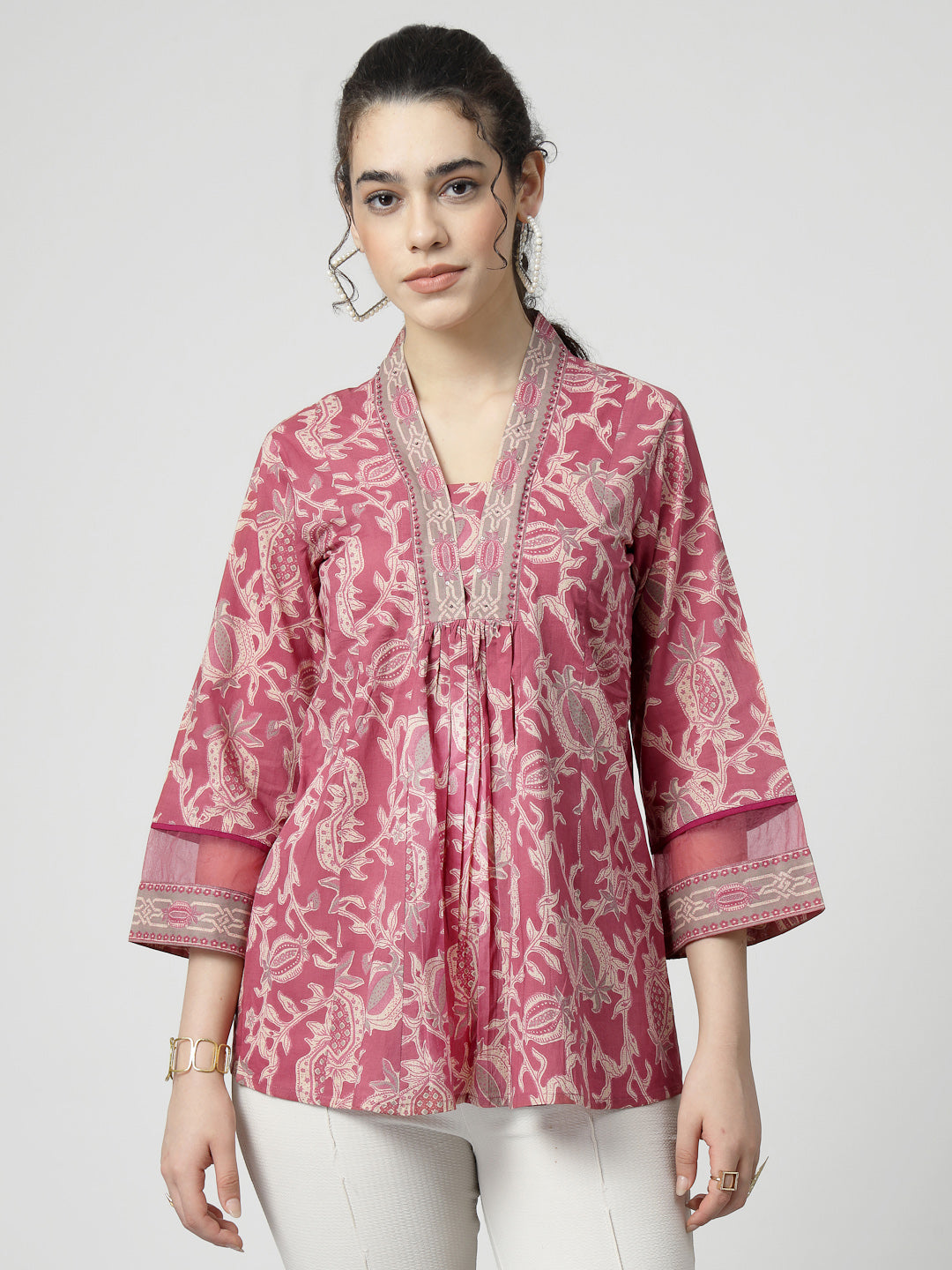 Lace Detail sleeves Top