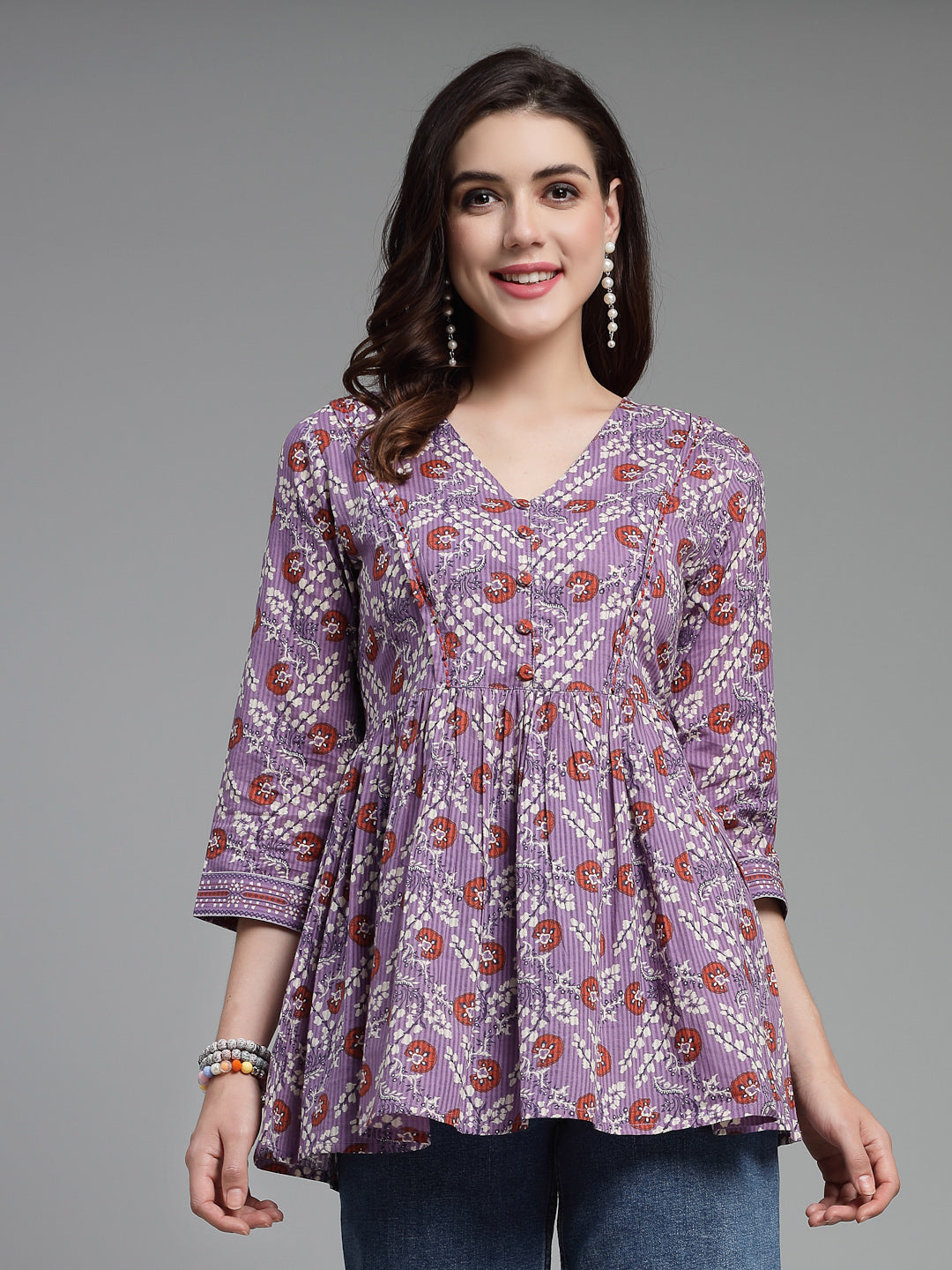 V-neck cotton Top