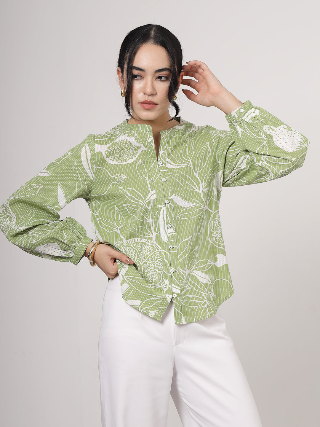 Floral Print Cotton Top