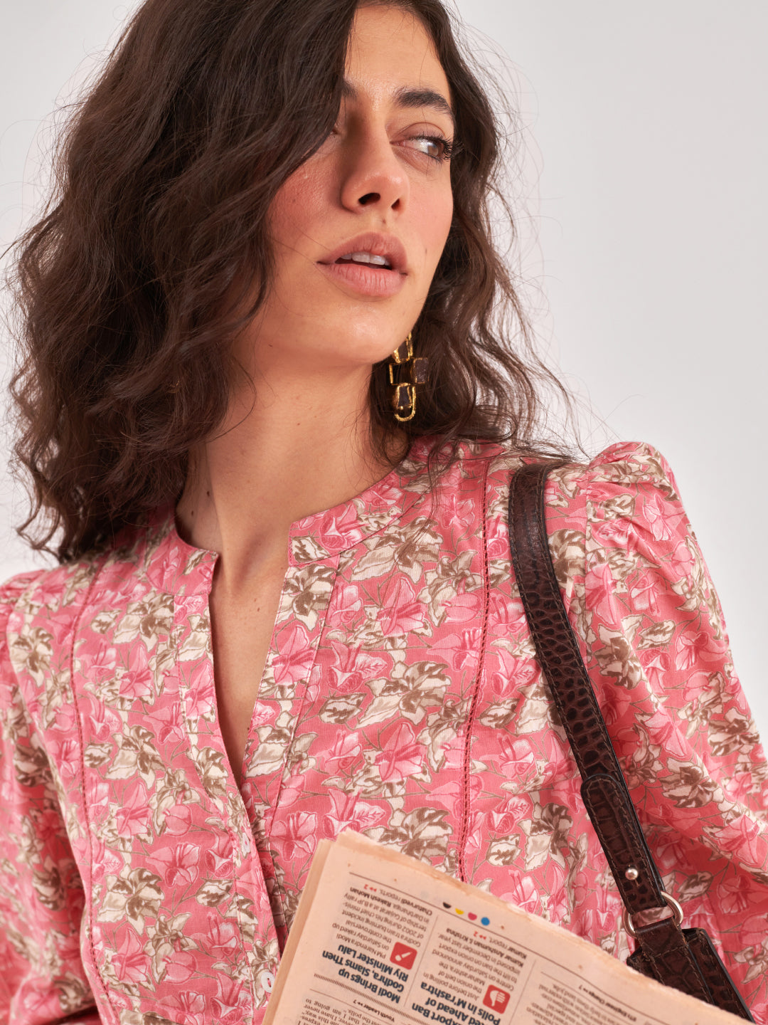 Pink lace inserts Top