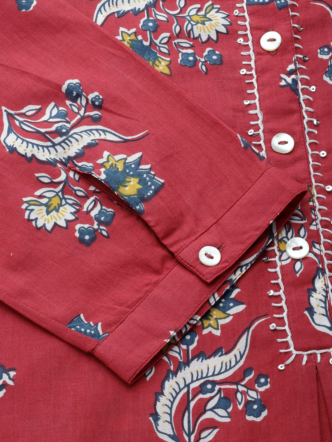 Red Floral Printed Top