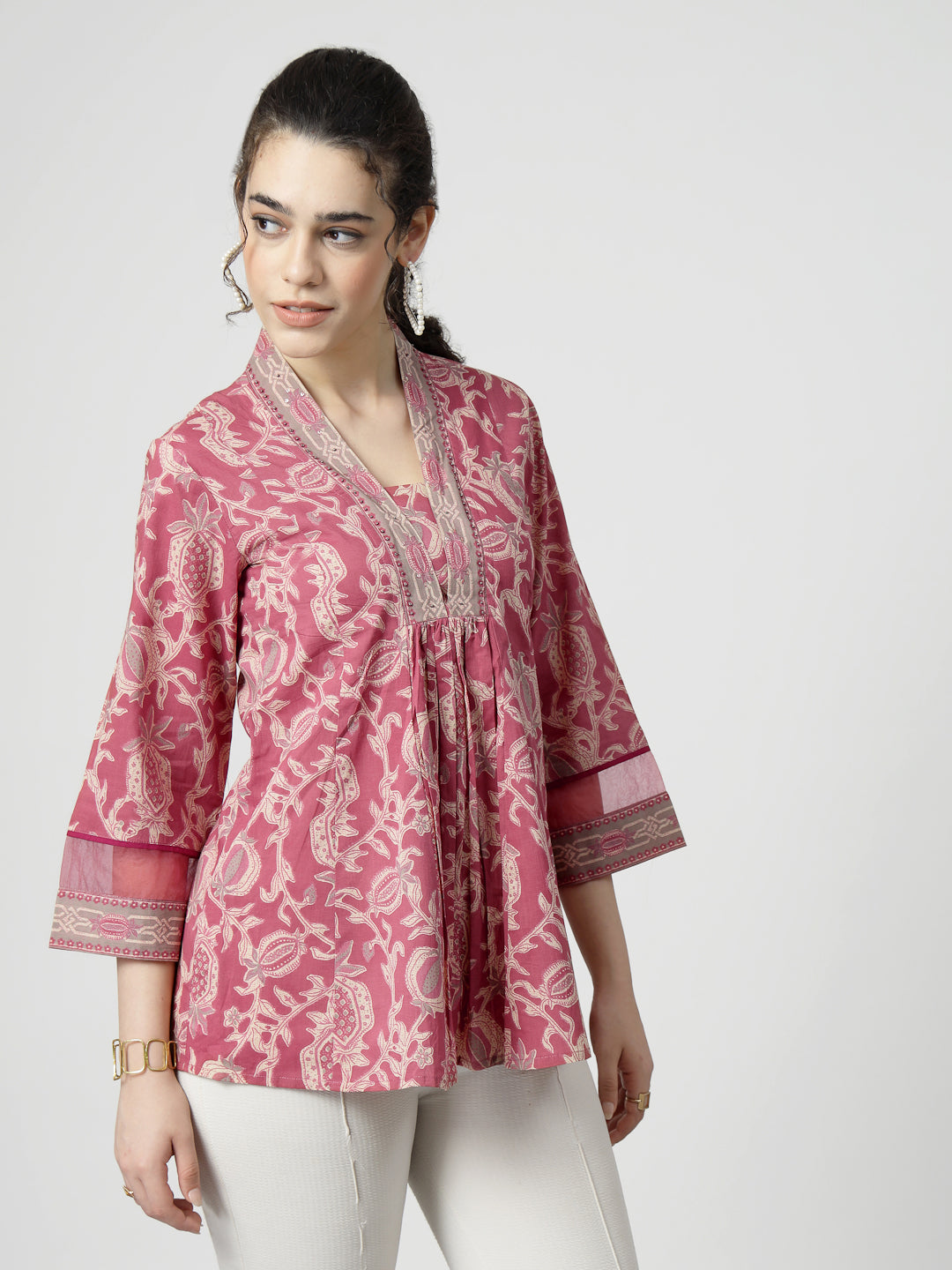 Lace Detail sleeves Top