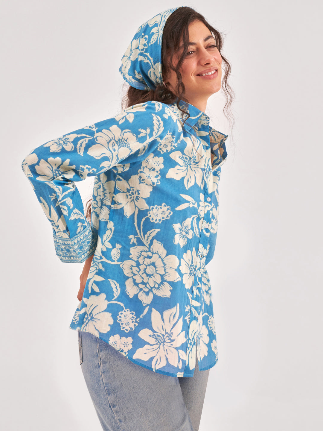 Spread collar Floral Shirt