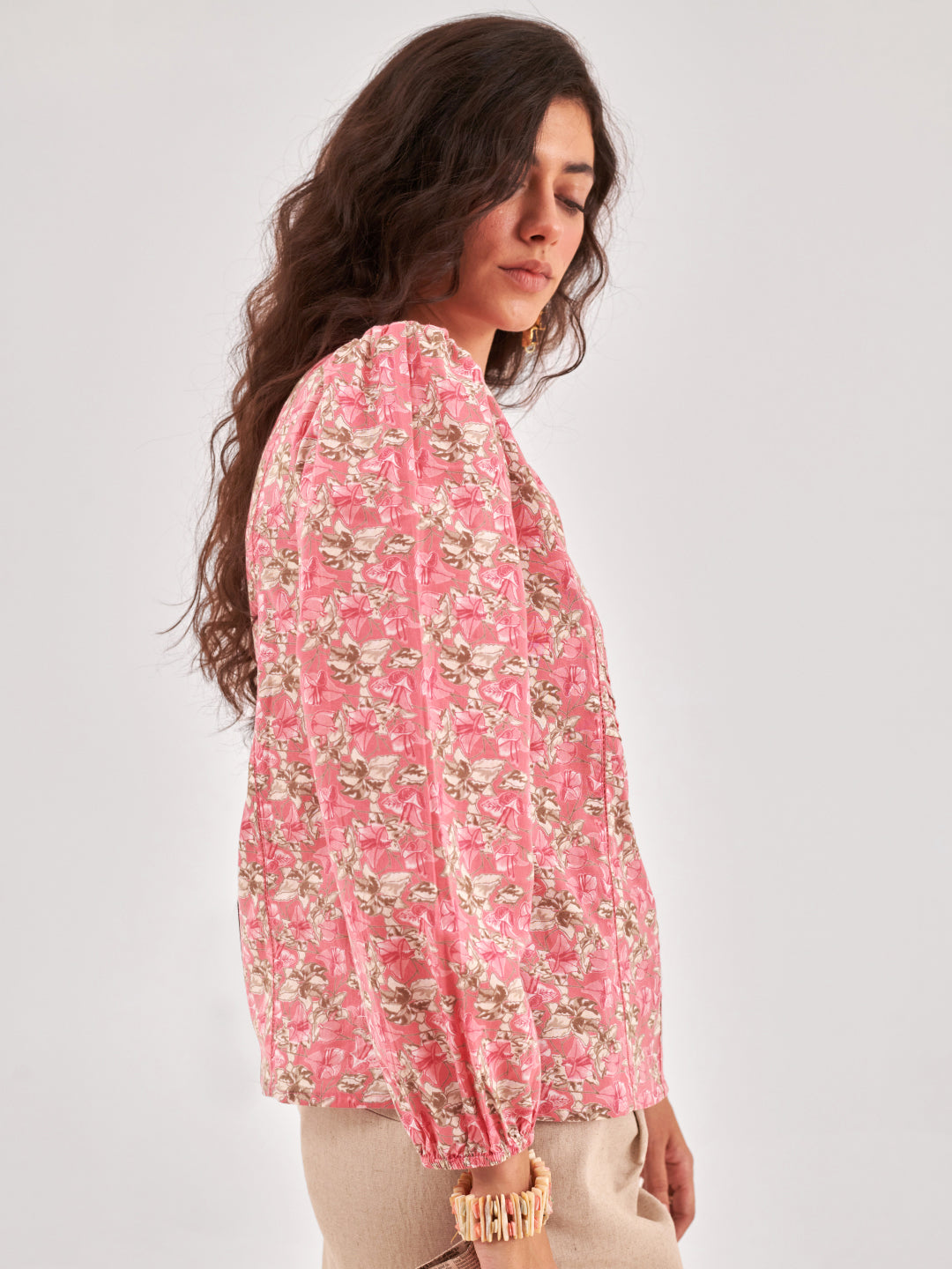 Pink lace inserts Top