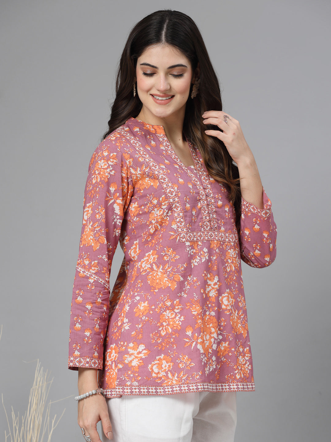 Floral Printed Straight Top