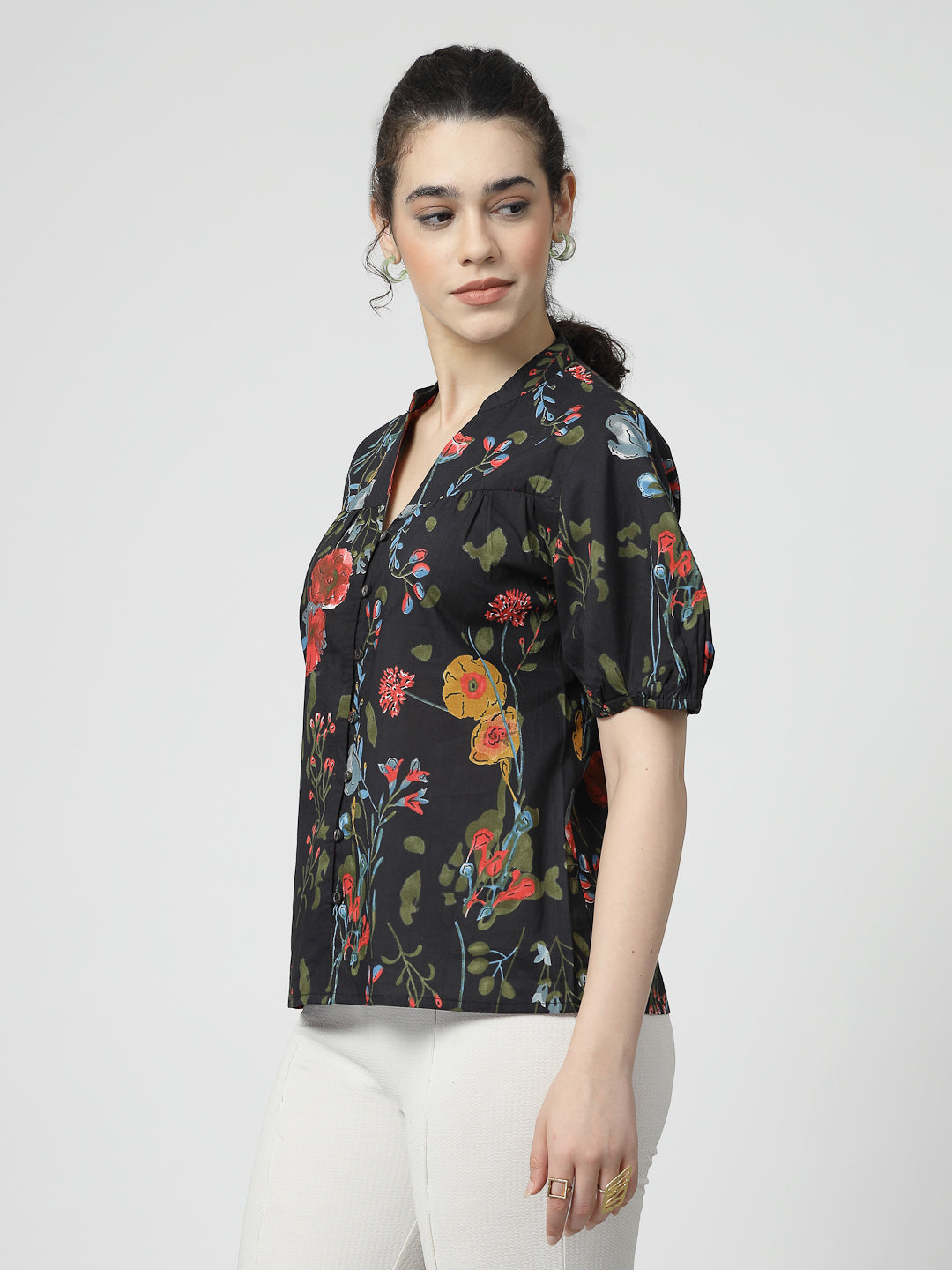 Floral Puff sleeve Top