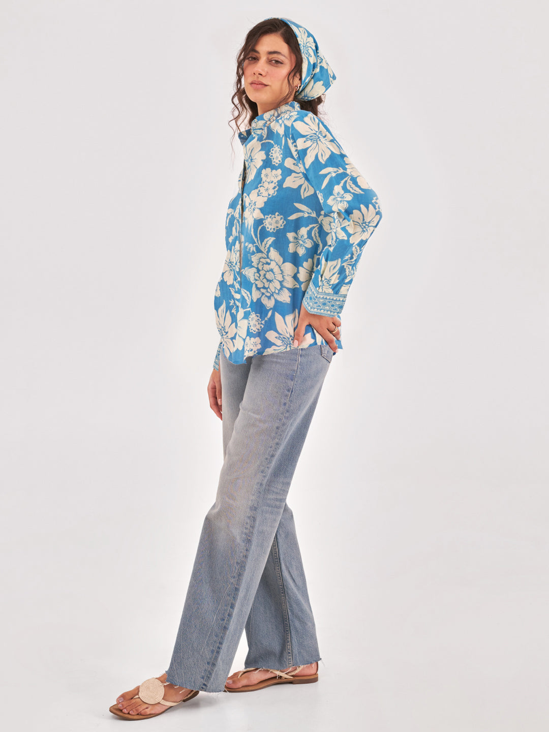 Spread collar Floral Shirt