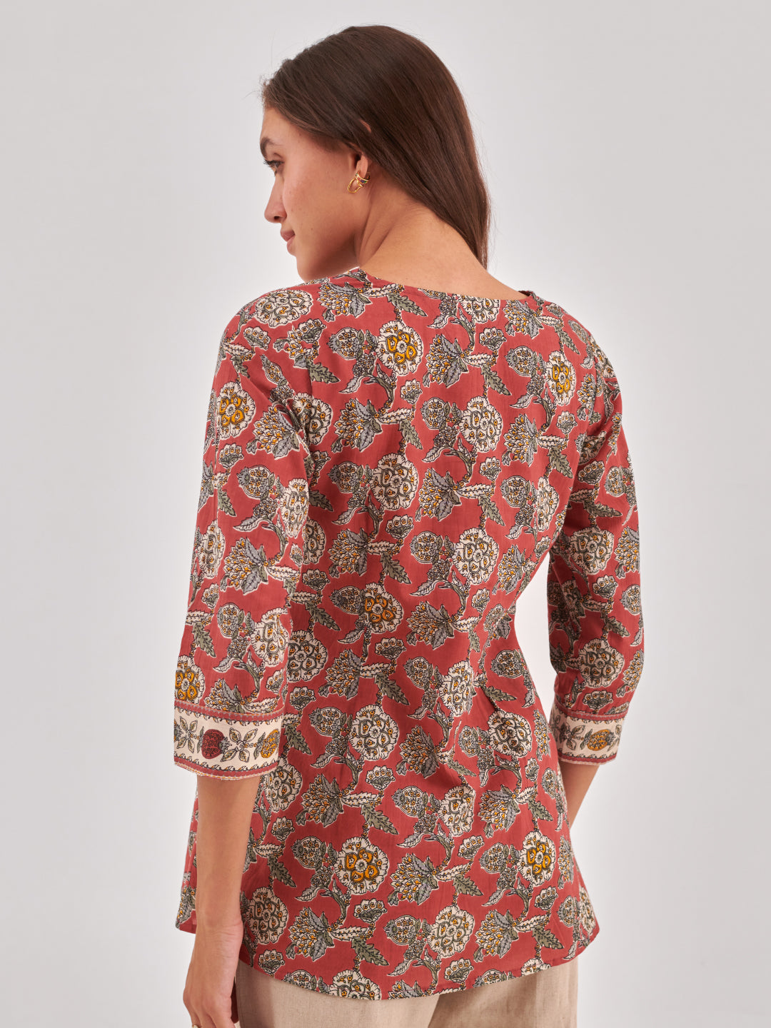 Floral print V-neck Top