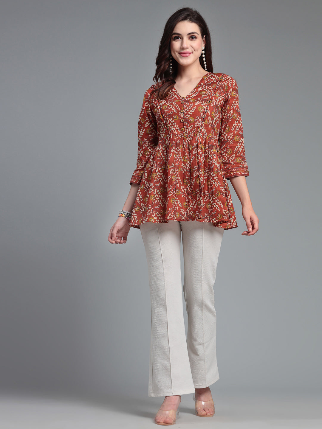 V-neck cotton Top