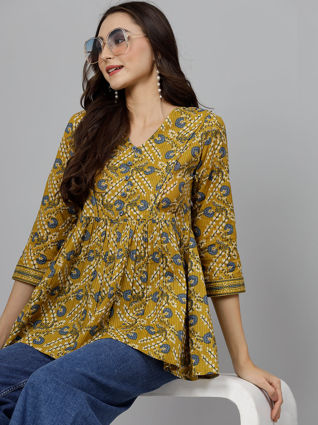 V-neck cotton Top