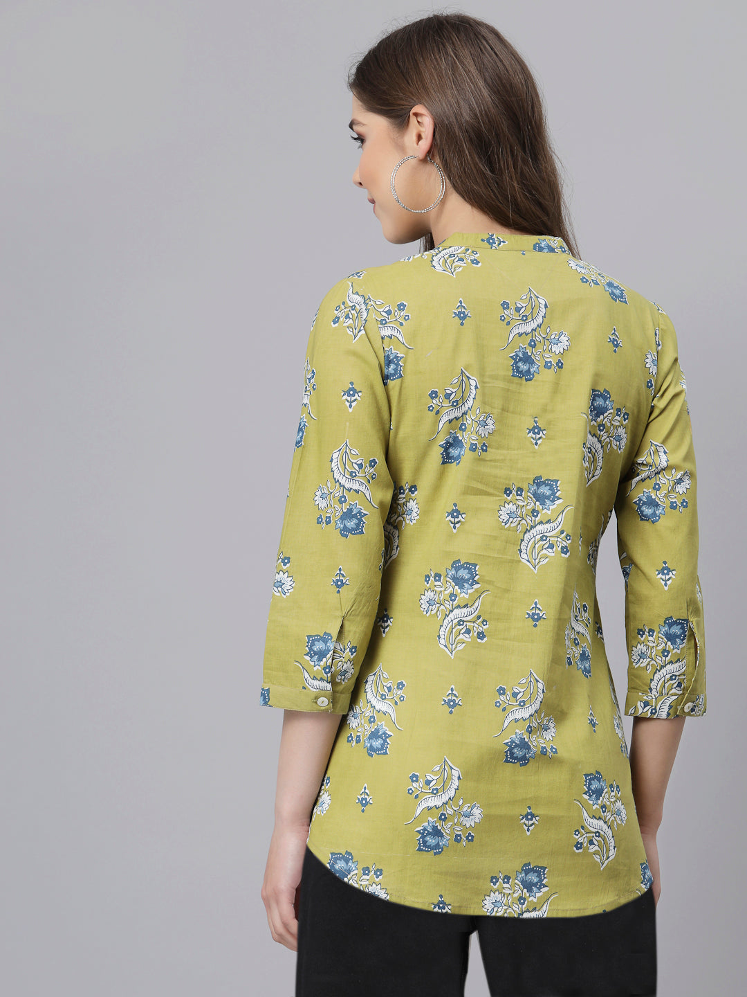 Green Floral Printed Top