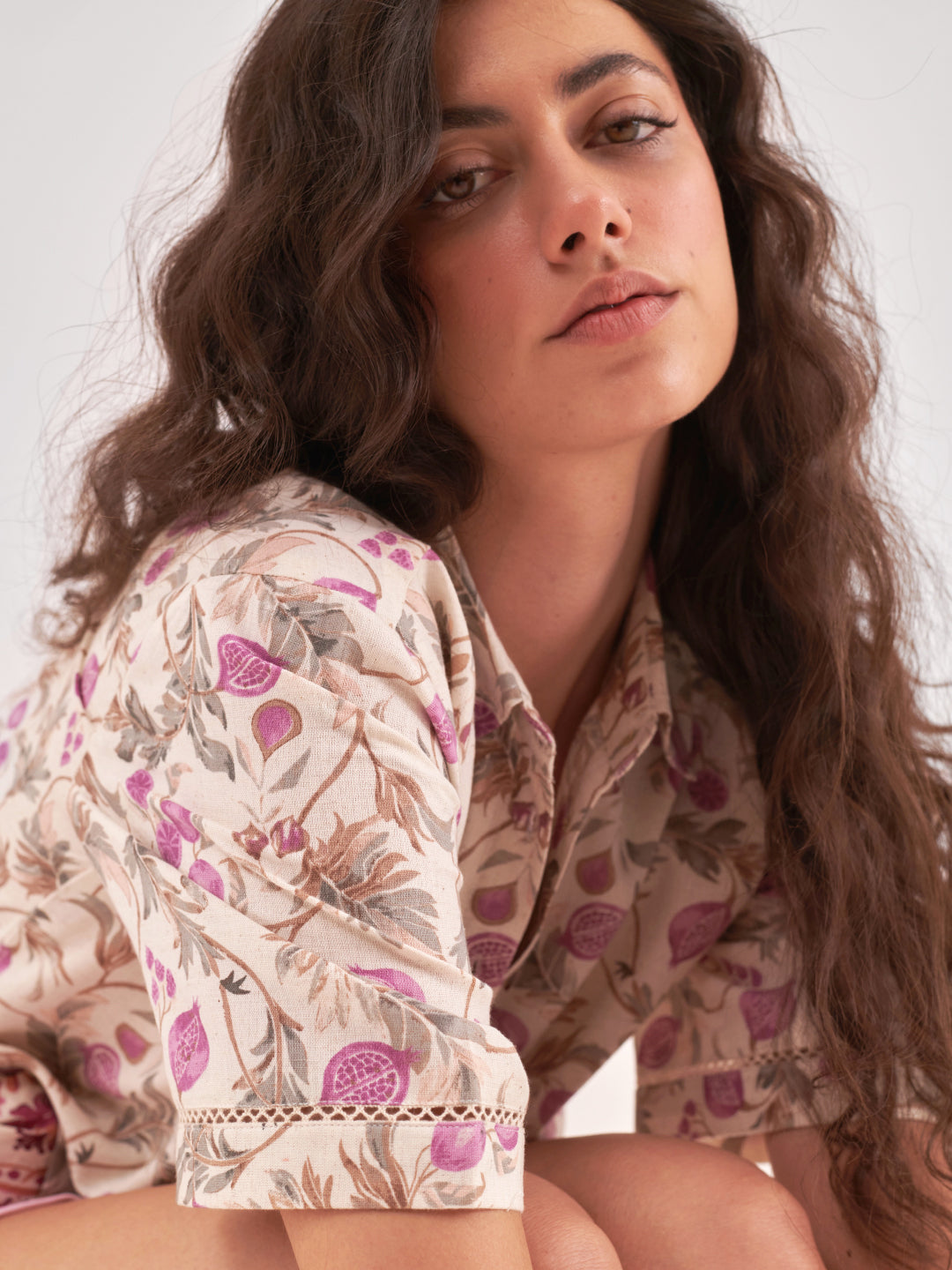 Printed Casual Crop Shirt