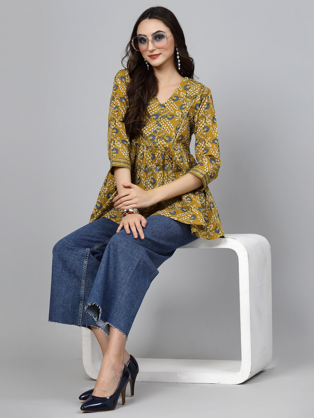 V-neck cotton Top