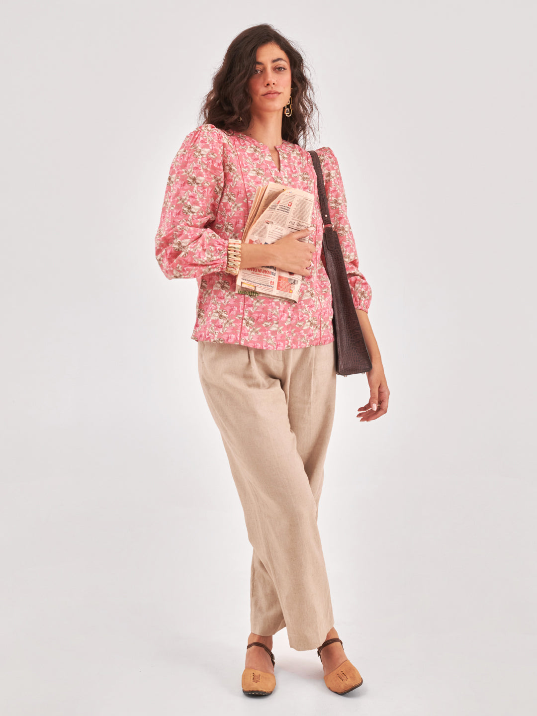 Pink lace inserts Top