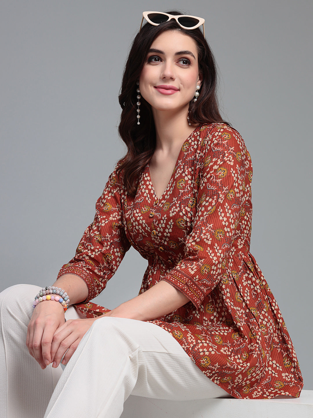 V-neck cotton Top