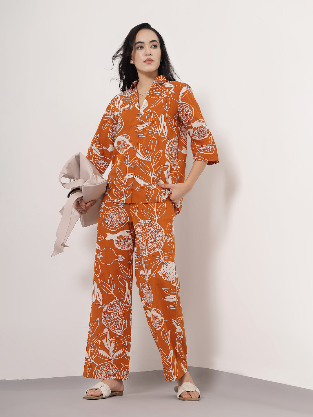 Floral Printed Cotton Co-ord Set