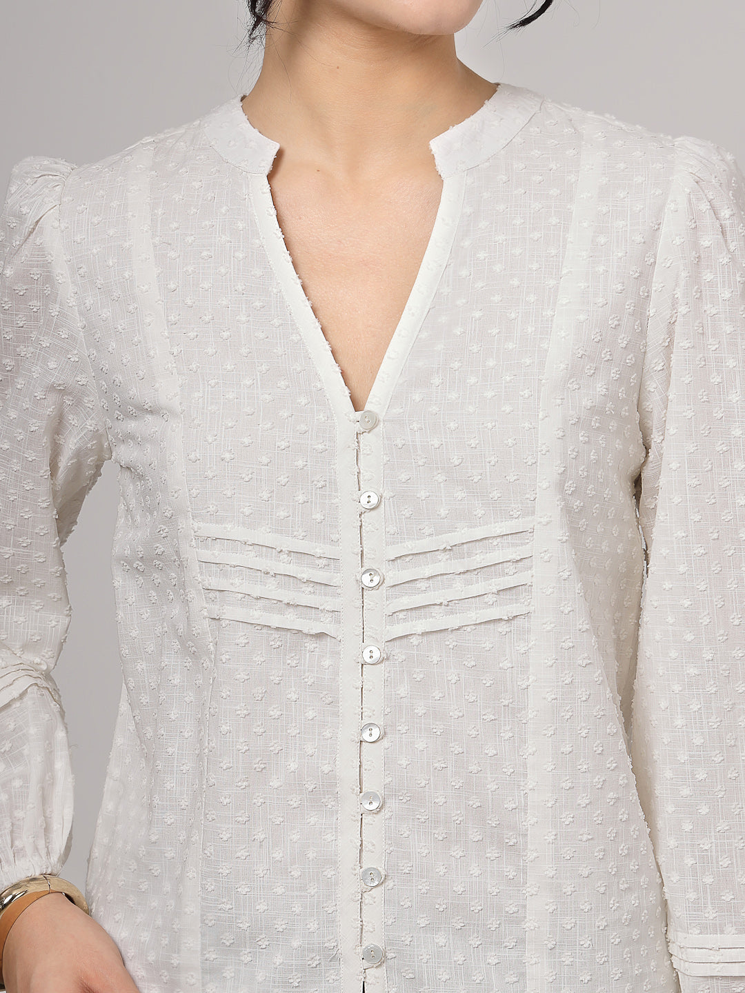 Solid White Cotton Top