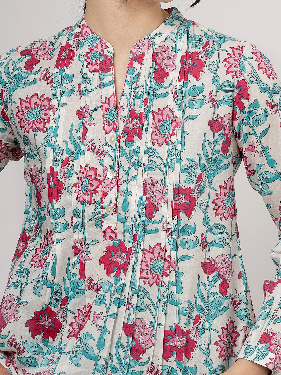 Pink Floral Cotton top
