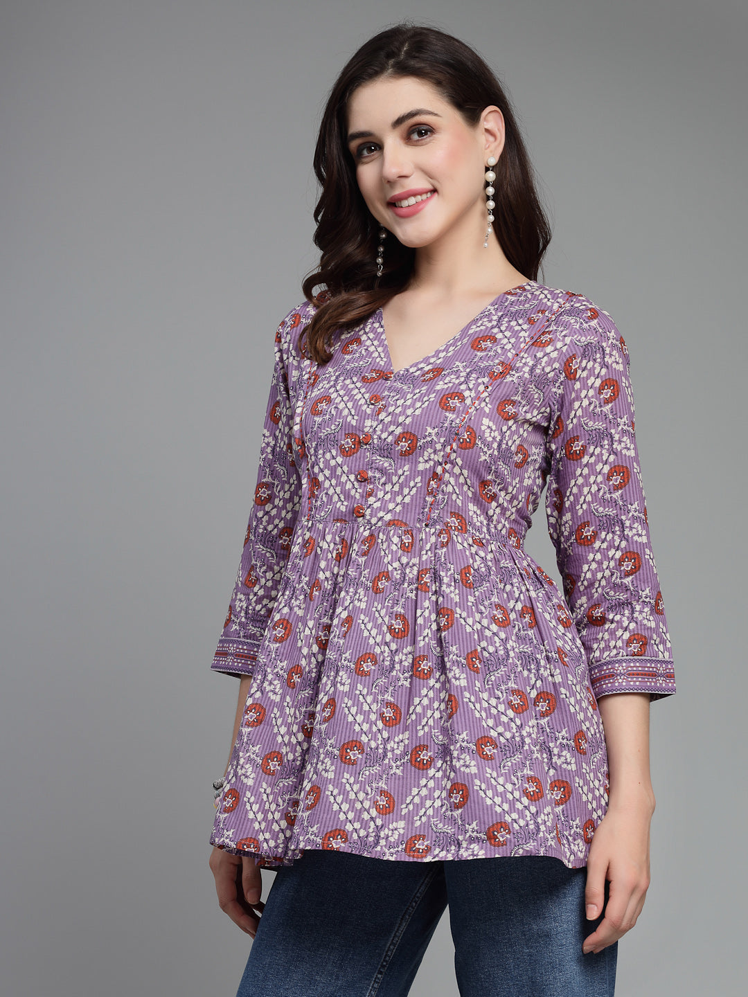V-neck cotton Top