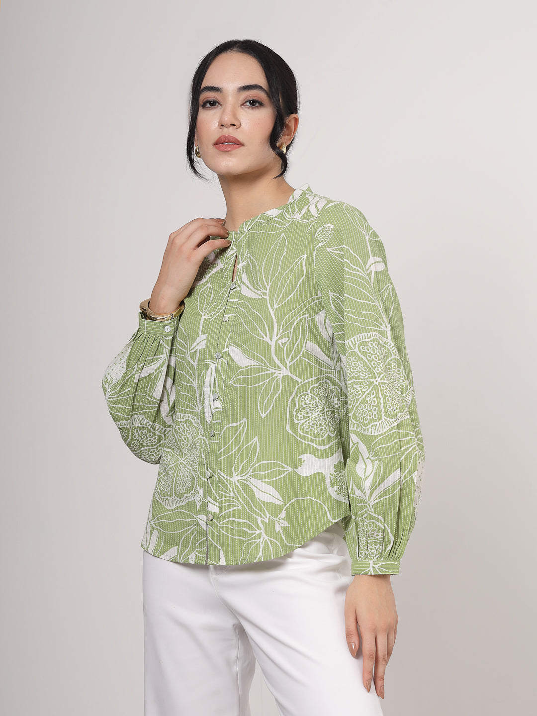 Floral Print Cotton Top