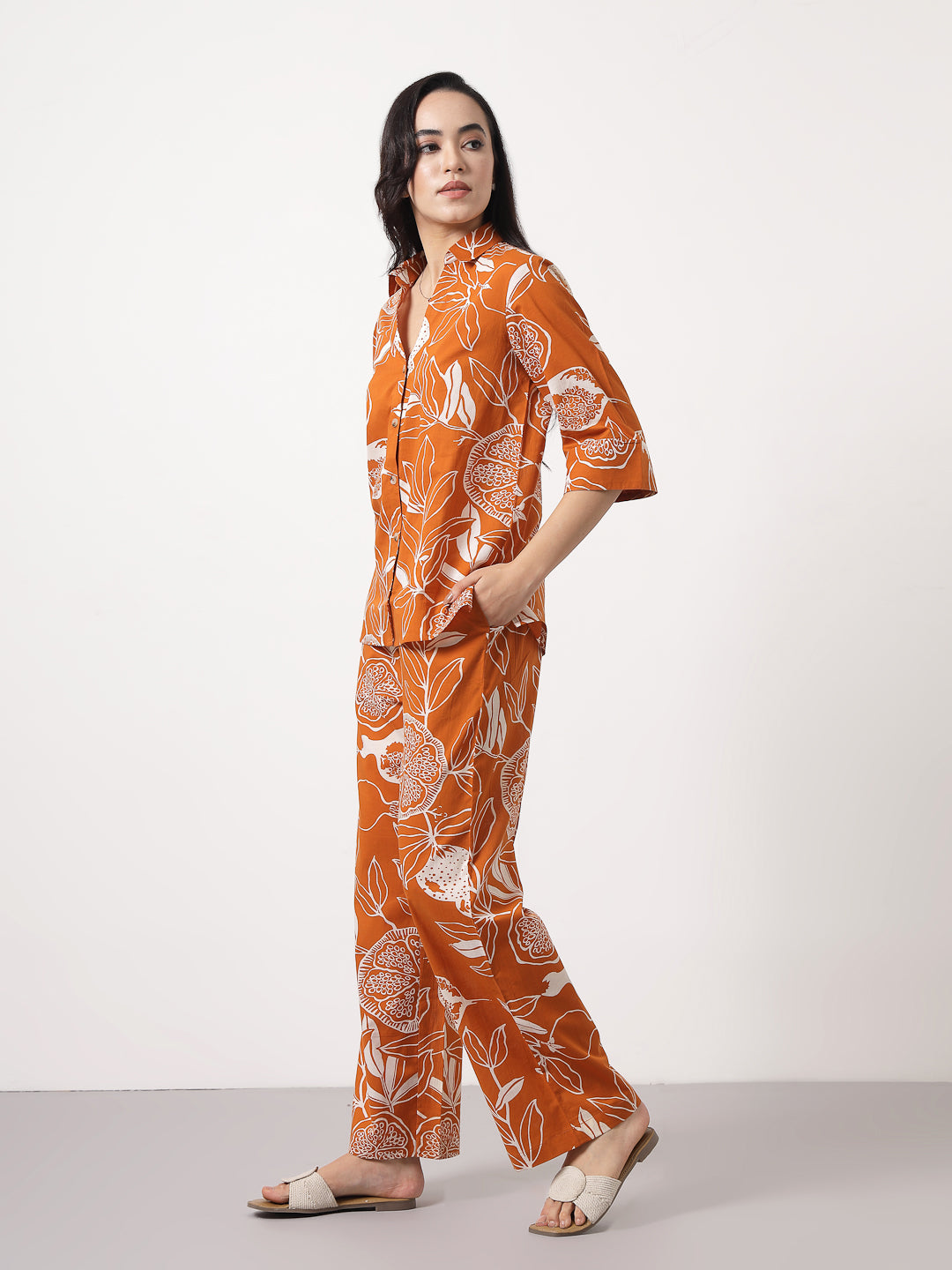 Floral Printed Cotton Co-ord Set