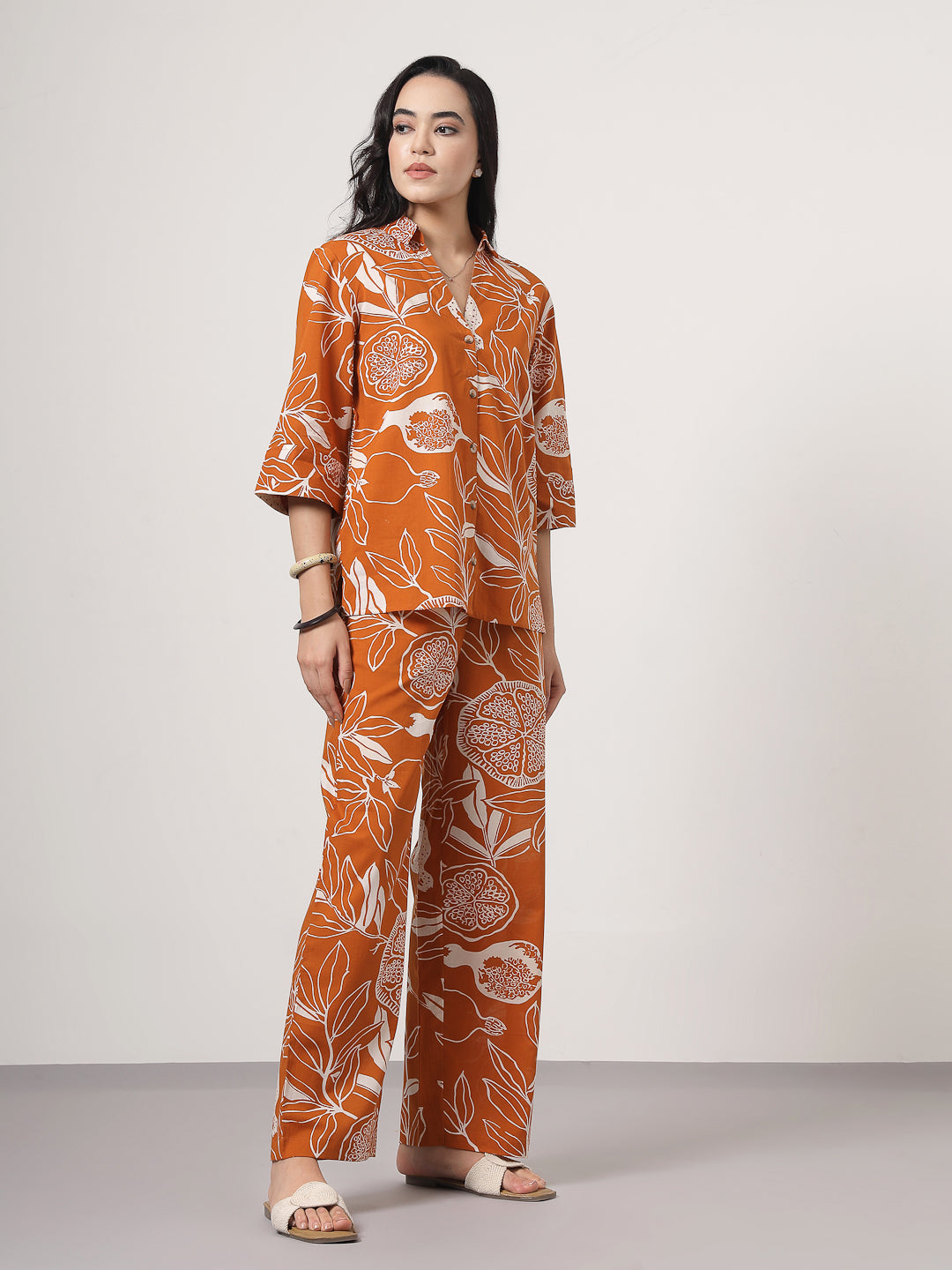 Floral Printed Cotton Co-ord Set