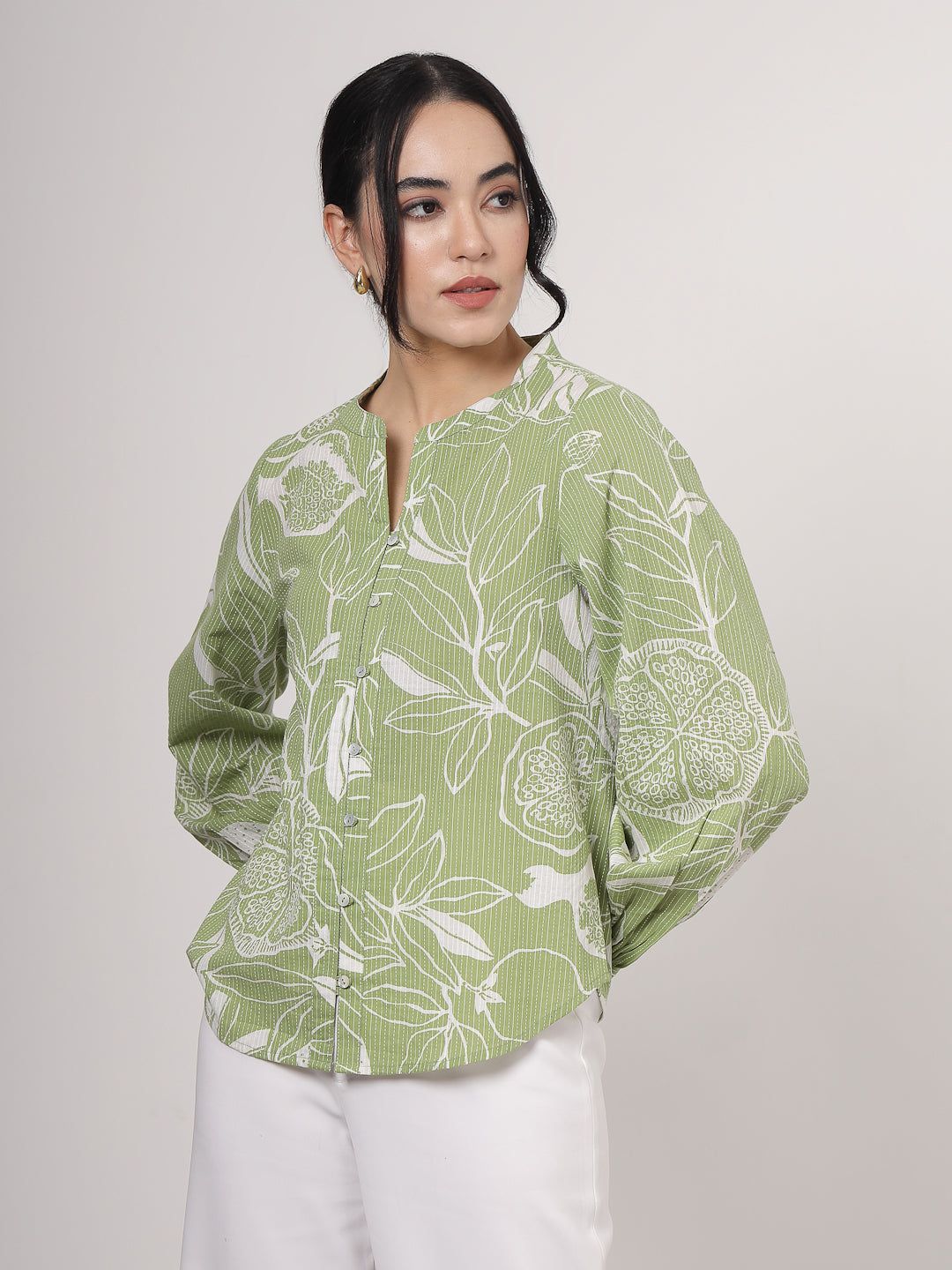Floral Print Cotton Top