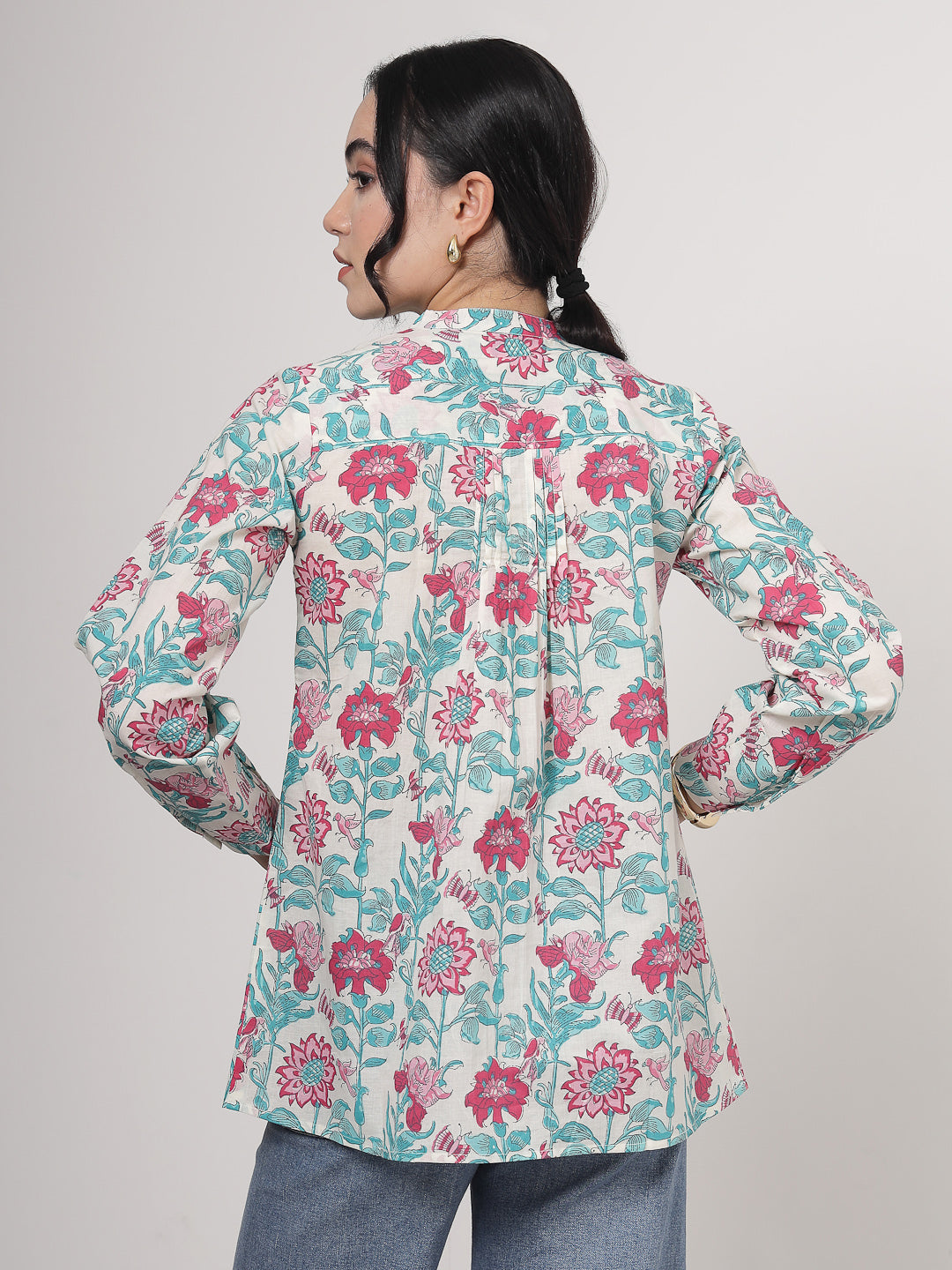 Pink Floral Cotton top