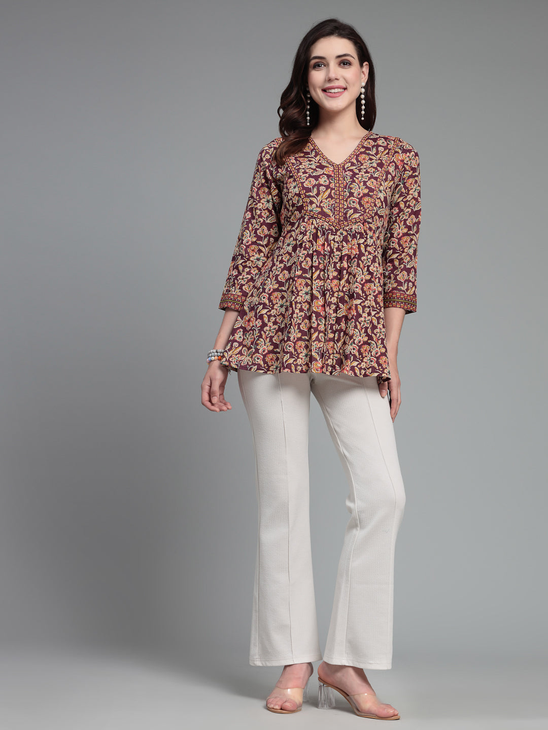V-neck empire Top