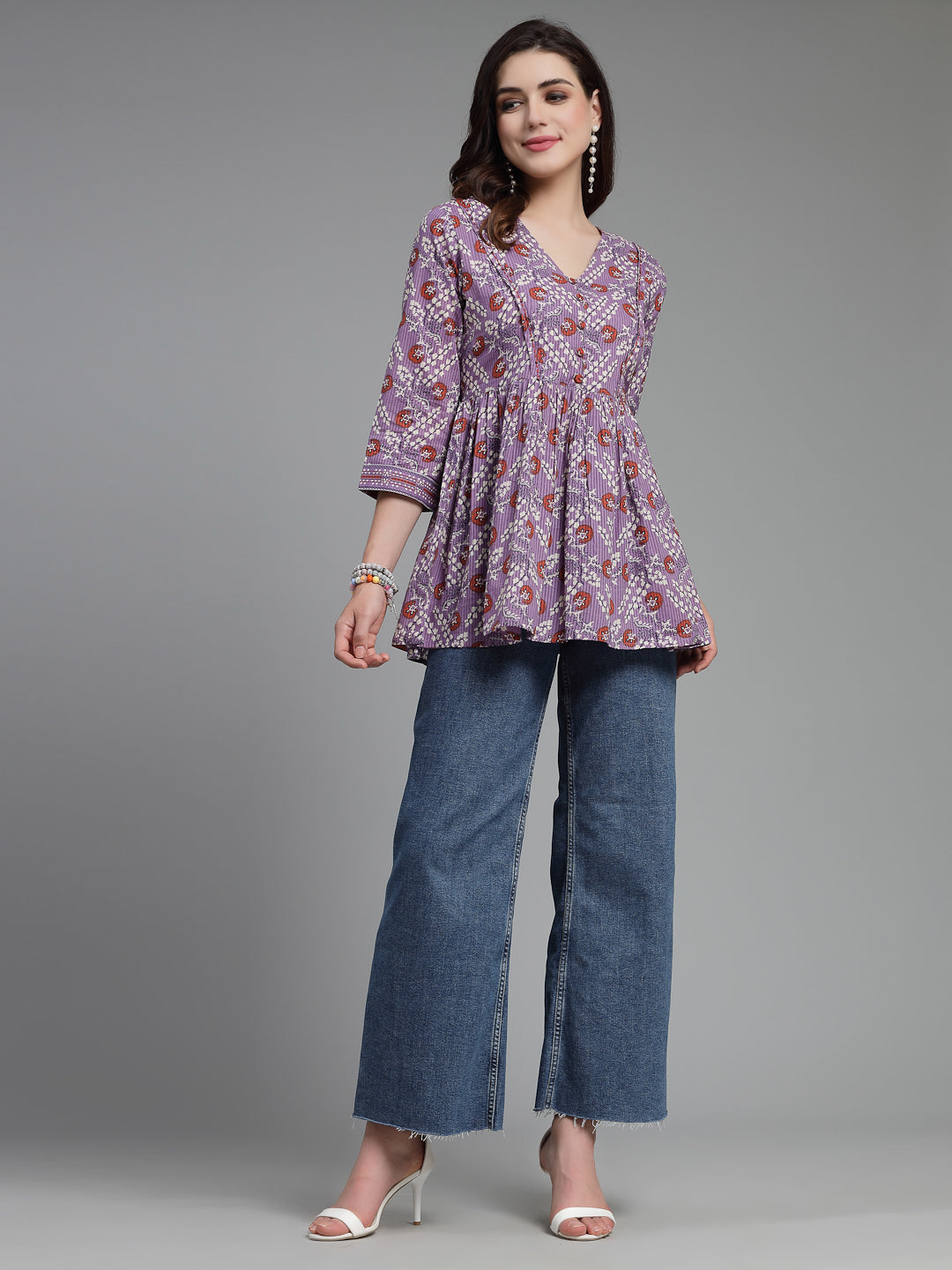 V-neck cotton Top