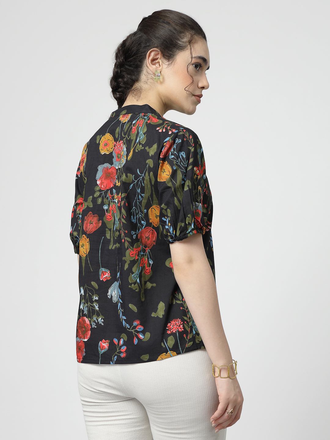 Floral Puff sleeve Top