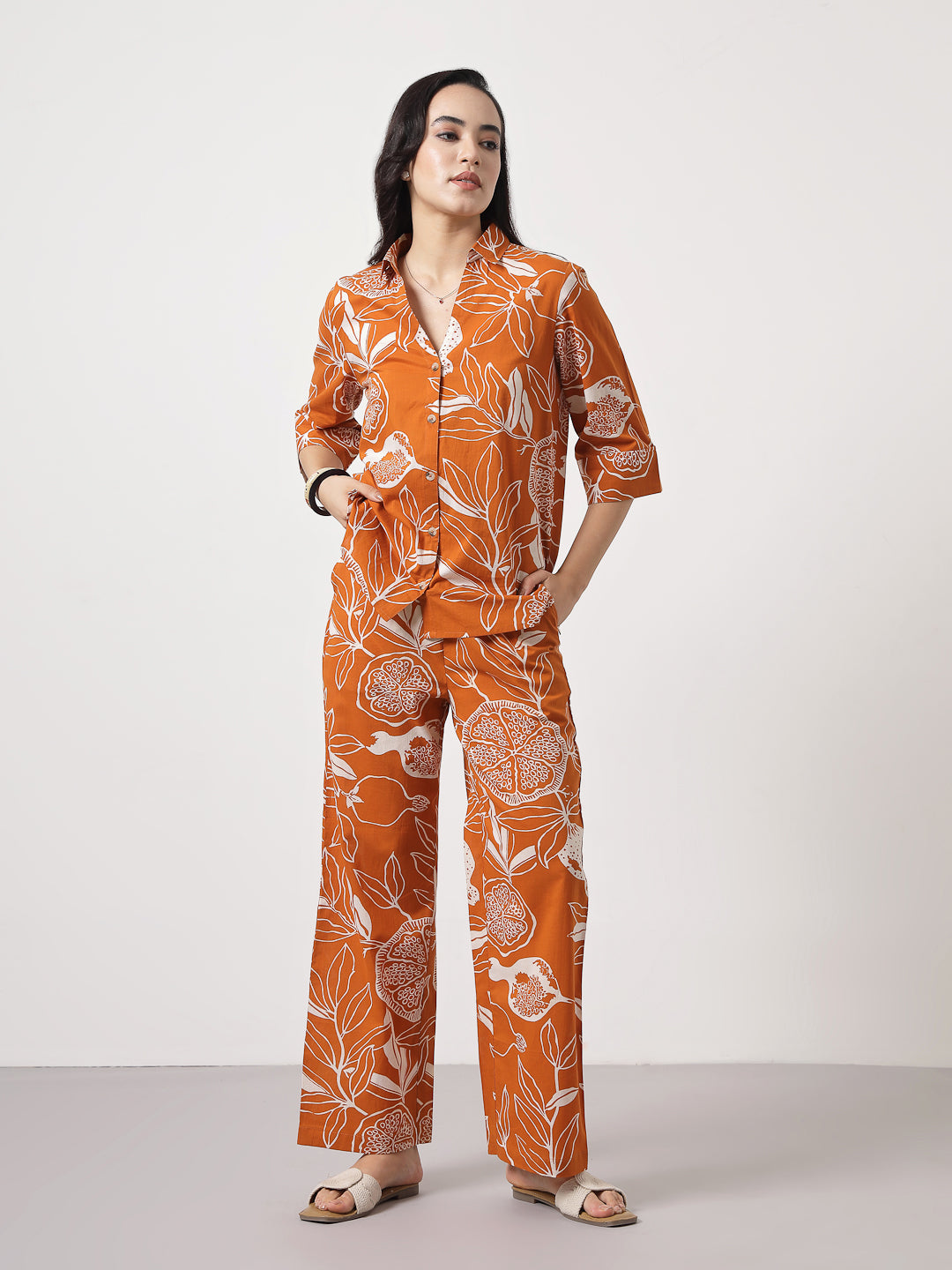 Floral Printed Cotton Co-ord Set