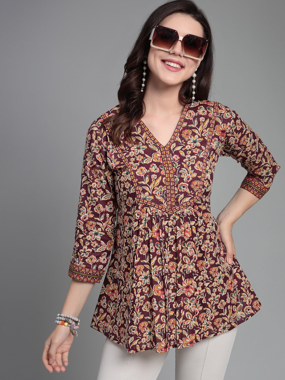 V-neck empire Top