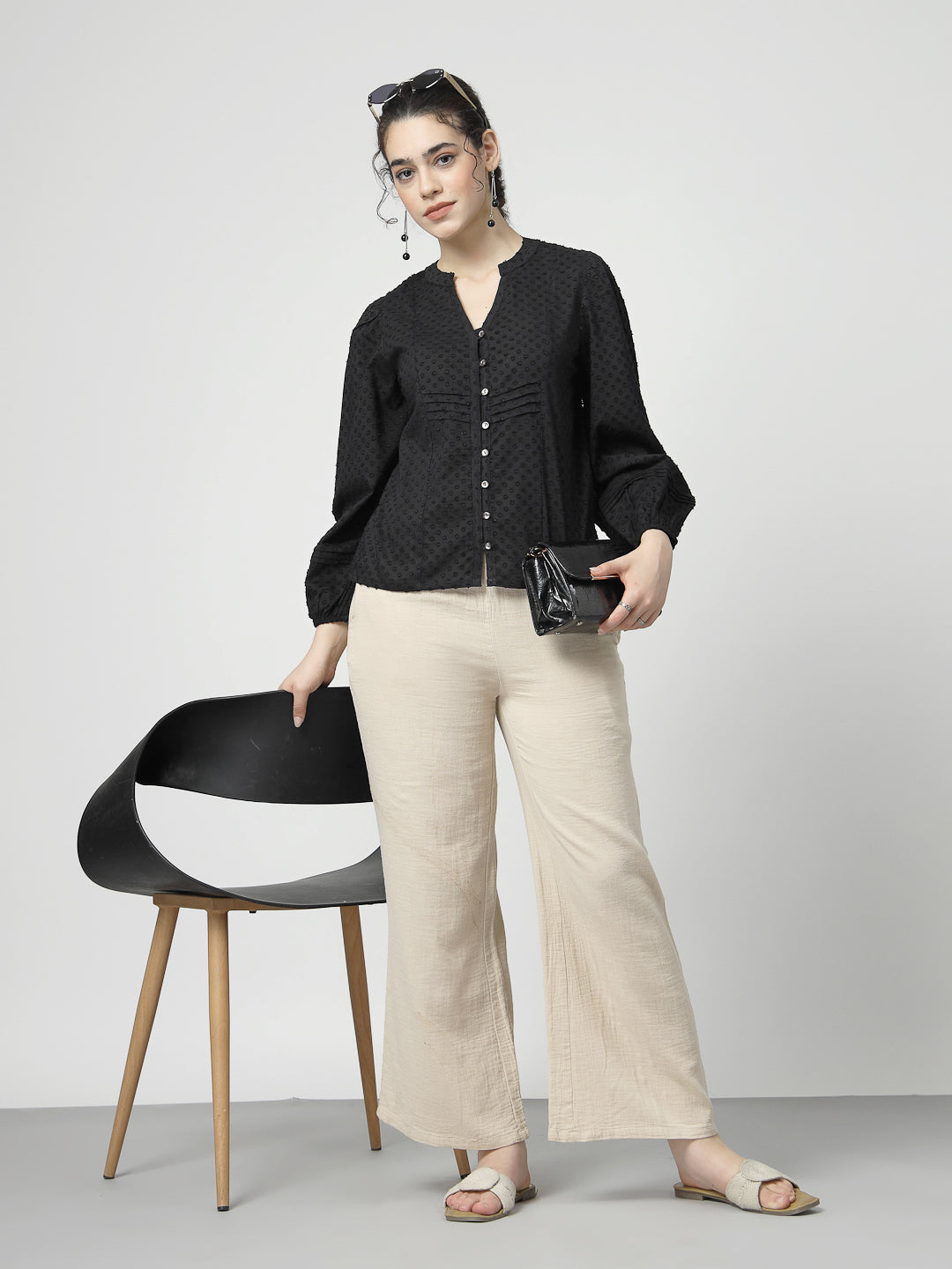 Self Design Cotton Top