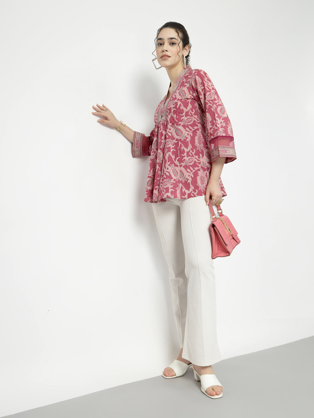 Lace Detail sleeves Top